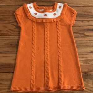 Crazy 8 Pumpkin sweater dress 4yrs